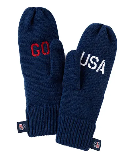 Go USA mittens at the NBC Universal Store in NYC