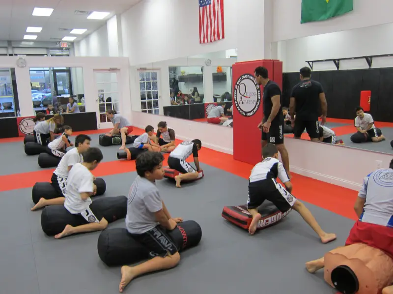 children in mixed martial arts class