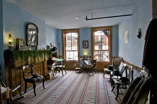 An interior view of the Lower East Side Tenement Museum.
