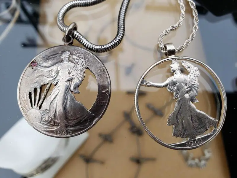silver dollar jewelry repurposed
