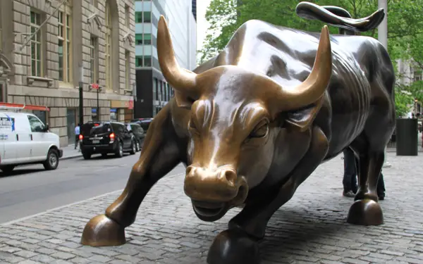 The bull statue on Wall Street.