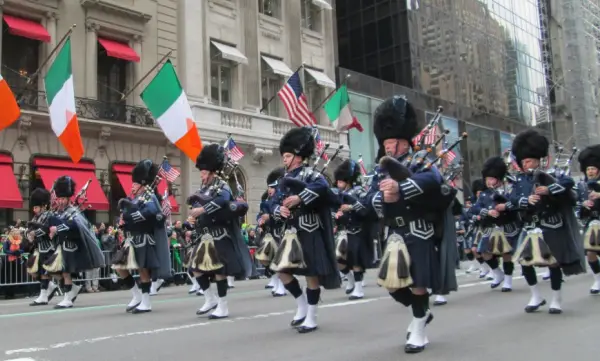 st patricks day parade bagpipes nyc