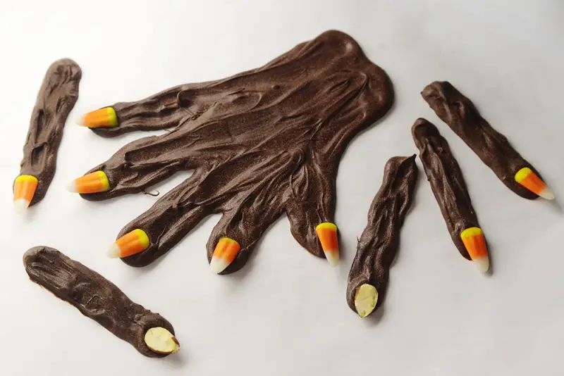 chocolate fingers for Halloween