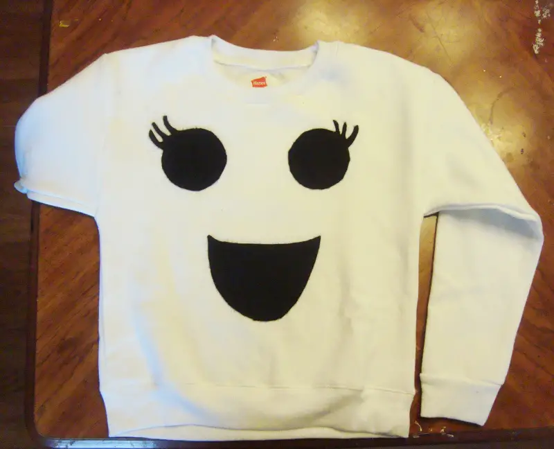 diy ghost sweatshirt