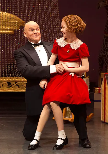 Ron Raines and Taylor Richardson in Annie on Broadway