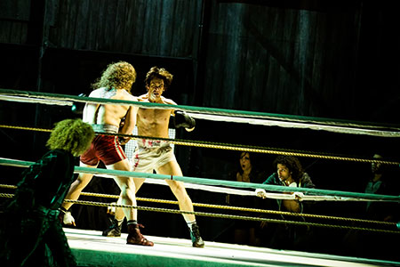 Adam Perry and Andy Karl in Rocky
