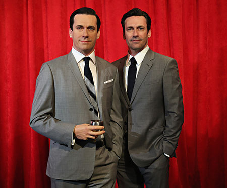 Jon Hamm and Don Draper at Madame Tussauds NYC