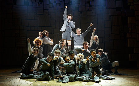 The cast of Matilda on Broadway