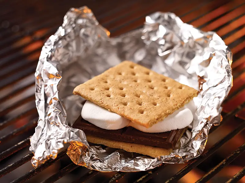 s'mores on the grill
