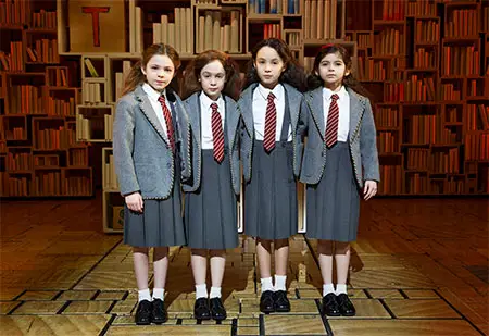 The four girls who play Matlida on Broadway